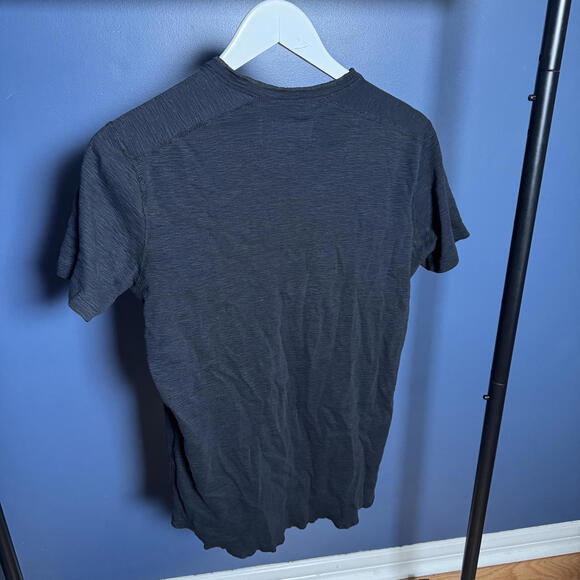 Wings + Horns Slub Cotton Henley Made in Canada Black Medium - Picture 4 of 7